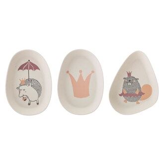 Bambusové tanieriky Princess set 3 kusy